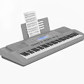 Electronic Keyboard with Full Size Keys Music Stand and Digital Display Panel 3d model