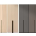 Modern Cabinet Doors Featuring Wood Texture Dark Color And Minimalist Handles