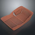 Functional Brown Silicone Kitchen Drainer Tray With Striped Design And Groove