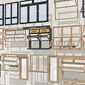 Folding door and window assembly 3d model