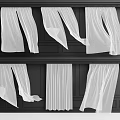 White Sheer Curtains In Various Styles For Interior With Dark Paneled Walls