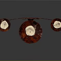 Cross Shaped Decorative Rustic Metal Candelabra With Three White Candles