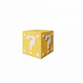 Nordic Style Creative Dice Square Fabric Low Stool Shoe Changing Stool 3d model