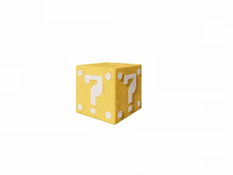 Nordic Style Creative Dice Square Fabric Low Stool Shoe Changing Stool 3d model