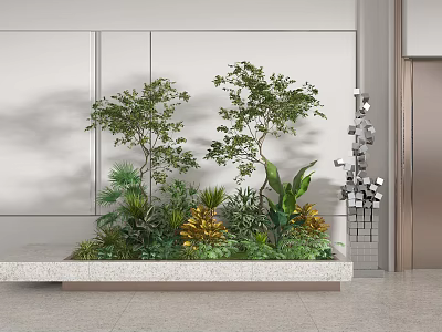 Modern Plant Green Plant Bonsai Plant Combination Tree Pool Landscape Tree Shrub Landscape Plant Small Landscape 3d model