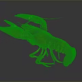 Vibrant Orange Lobster With Detailed Claws And Colorful Shell Aquatic Animal