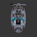 Futuristic Hover Vehicle With Transparent Cockpit Glowing Wheel And Sleek Tech Design