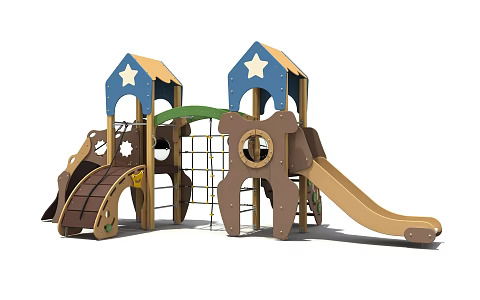 Rocket Slide Crawl Amusement Equipment 3d model