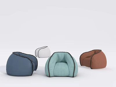Comfortable Lazy Sofa Bean Bag with Multiple Colors and Modern Design 3d model