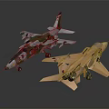 Detailed Airplane Models Featuring Camouflage Green And Beige Designs With Emblems