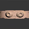 Stylish Rose Gold Ring With Carved Patterns And Eye Decorations For Daily Use