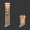 Brick Chimney Models In Various Designs With Decorative Tops And Bases