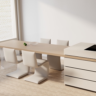 Modern table combination 3d model