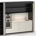 Modern Kitchen Cabinets Interior Design With Sleek Countertop And Built In Appliances