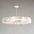 Elegant White Petal Shaped Modern Chandelier with Layered Design for Contemporary Spaces