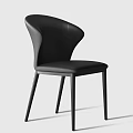 Modern Leisure Chair With Orange And Gray Leather Upholstery And Black Metal Legs