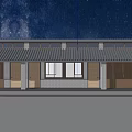 Traditional Rustic Guesthouse Building With Wooden Facade Tile Roof And Lush Tree Surroundings
