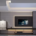 Modern Hotel Room Interior With King Bed Sofa Desk TV And Floor Lamp