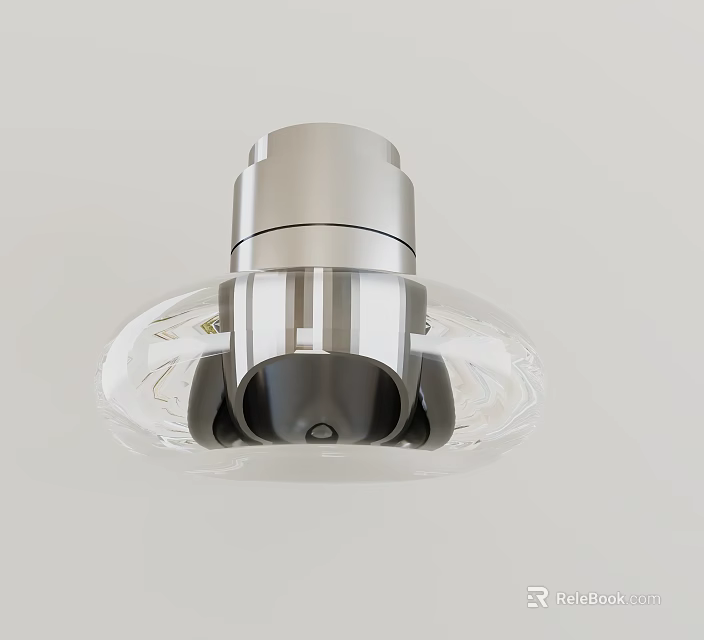 Modern Unique shaped Pendant Light With Stainless Steel Frame And Transparent Glass Shade 3d model 