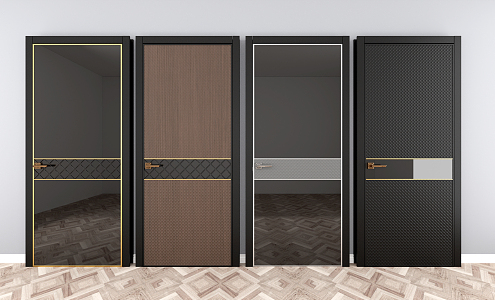 Modern swing door 3d model