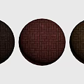 Textured Sphere Component With Various Brick Patterns In Gray Red And Brown Tones 3d model