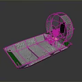 Green Fan Boat With Caged Propeller Gray Interior And Seat Structure