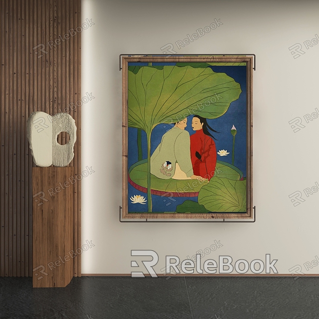 Abstract Hanging Paintings model