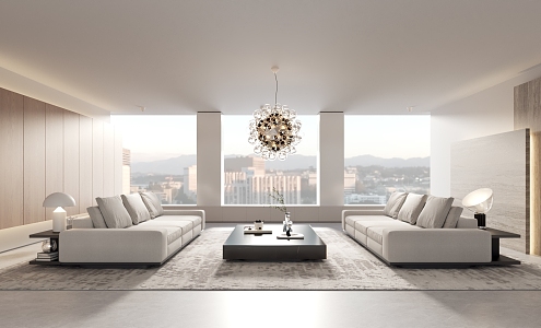 Modern Minotti living room 3d model