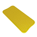 Yellow Rectangular Perforated Mat With Small Holes Surface Design