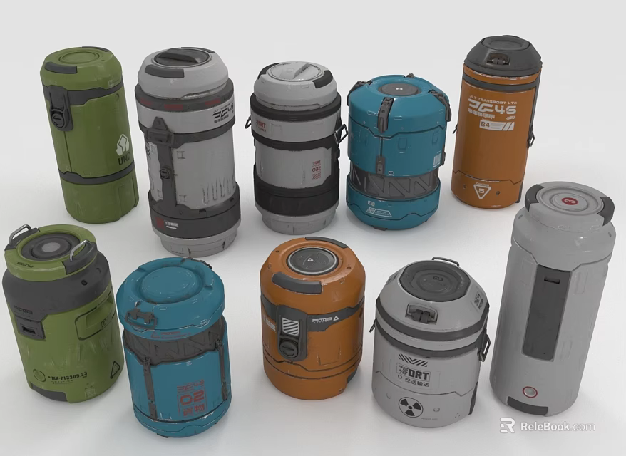 Various Colored Thermal Vacuum Flasks With Different Designs And Handles For Daily Use 3d model 