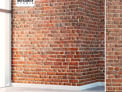 Textured Red Brick Wall For Modern Residential Commercial Decorative Structural Design 3d model