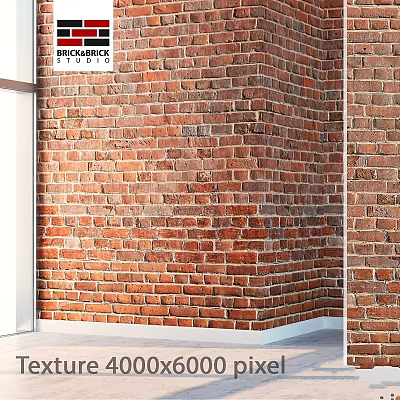 Textured Red Brick Wall For Modern Residential Commercial Decorative Structural Design 3d model