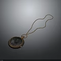 Elegant Delicate Gold Chain Necklace With Oval Shaped Blue Gemstone Pendant