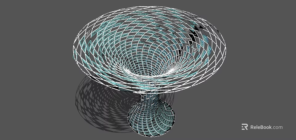 Modern Pergola With Spiral Grid Structure And Decorative Metal Frame Design 3d model 