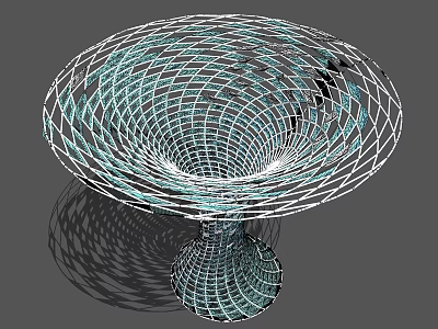 Modern Pergola With Spiral Grid Structure And Decorative Metal Frame Design 3d model