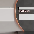 Projection Monitoring System Installation In Modern Space With Poliform Display Wall And White Panels