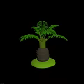 Green Fern Plant With Lush Green Fronds In Brown Decorative Container For Indoor Decoration