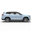 Light Blue Modern New Energy SUV With Front Grille And Multi Spoke Wheels