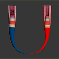 Commercial Equipment U Shaped Components Featuring Blue Red Colored Design And Internal Layers