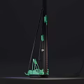 Green Heavy Duty Industrial Drilling Machinery With Long Drill Pipe And Tracked Base
