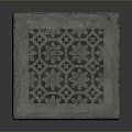 Gray Cube Shaped Household Decorative Item With Intricate Carved Patterns 3d model