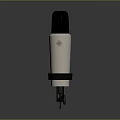 Professional Wired Handheld Microphone With Black Silver Design For Audio Recording Equipment