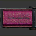 Wheeled Equipment Cart With Pink Padded Top Colorful Cables And Control Panel