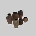 Traditional Rustic Ceramic Vessels With Various Shapes Handles Textured Surfaces And Earthy Tones
