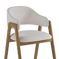 Modern Dining Chair With Wooden Frame And Upholstered Seat In Modern Sleek Design