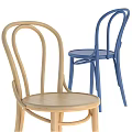 Stylish Blue Dining Chairs With Modern Curved And Slat Back Designs