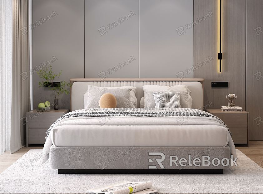 Modern Background Double Bed Double Bed model