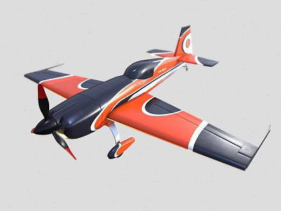Sleek Red And Black Passenger Plane With Propeller And Streamlined Exterior Design 3d model
