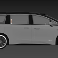 Modern Black Luxury MPV With Brown Interior And Sleek Exterior Design