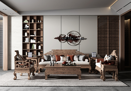 New Chinese Living Room 3d model